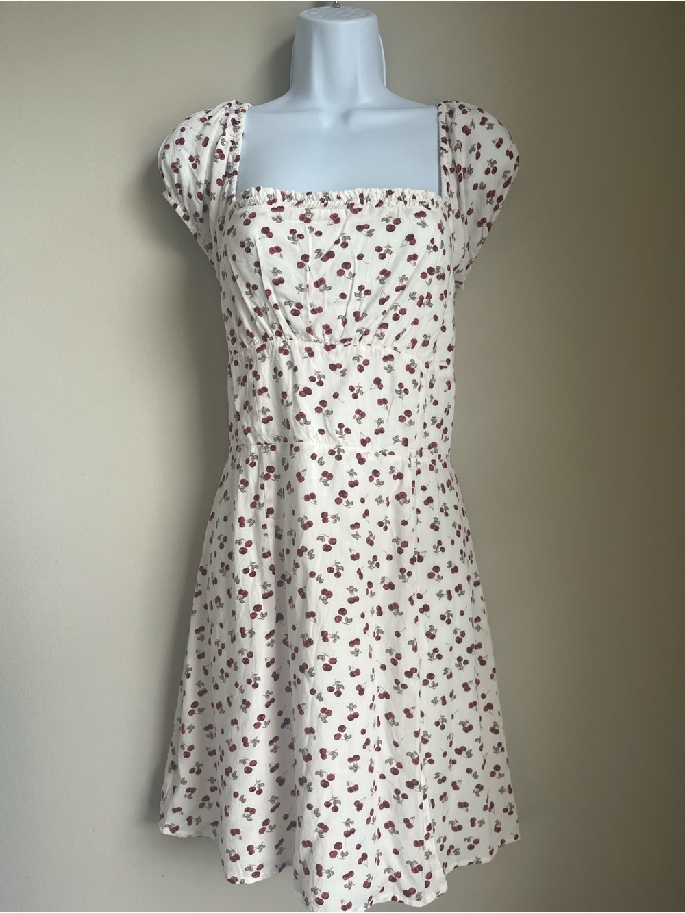 NWT Aeropostale Off White Dress with Cherry Print